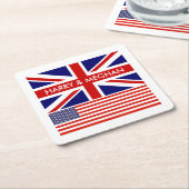 Englische Britische Flagge Rechteckiger Pappuntersetzer (angewinkelt)