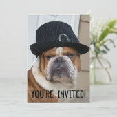 Englische Bulldog-Einladungen Geburtstag/Jeglicher Einladung (Stehend Vorderseite)