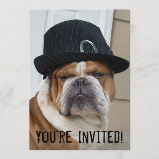 Englische Bulldog-Einladungen Geburtstag/Jeglicher Einladung
