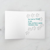 Englische Bulldog-Valentinstag-Geschenke Feiertagskarte (Innenseite)