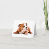 Englische Bulldog Welpe Blank Note Card Karte (Vorderseite)