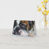 Englische Bulldogfalzkarte Karte (Gelbe Blume)