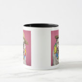 Englische Bulldogge (18 Monate alte) ein Stroh Tasse (Zentrum)