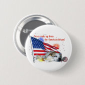 Englische Bulldogge - amerikanischer Traum Button (Vorne & Hinten)