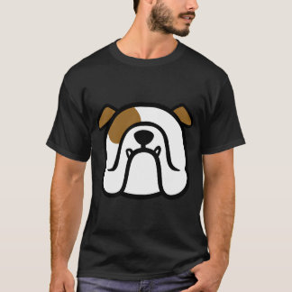 Englische Bulldogge auf Rosa - Bulldogge Gesichtss T-Shirt