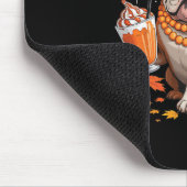 Englische Bulldogge Bogen Mädchen Herbst Blätter D Mousepad (Ecke)