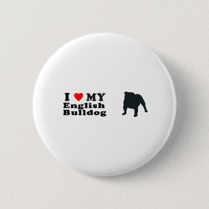 Englische Bulldogge Button