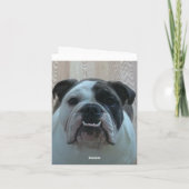 Englische Bulldogge danken Ihnen Dankeskarte (Rückseite)