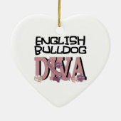 Englische Bulldogge DIVA Keramik Ornament (Hinten)