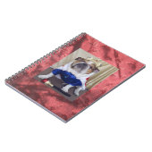 Englische Bulldogge gekleidet als König, Notizblock (Linke Seite)