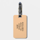 Englische Bulldogge Gepäckanhänger (Rückseite vertikal)