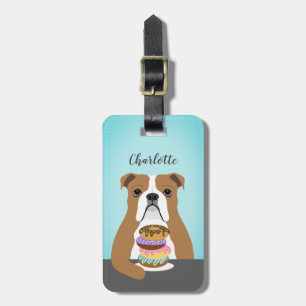 Englische Bulldogge-Gepäckanhänger Gepäckanhänger