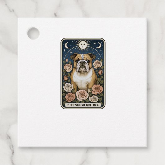 Englische Bulldogge Geschenkanhänger (Vorderseite)