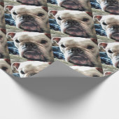 Englische Bulldogge Geschenkpapier (Ecke)