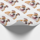 Englische Bulldogge Geschenkpapier (Ecke)