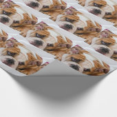 Englische Bulldogge Geschenkpapier (Ecke)