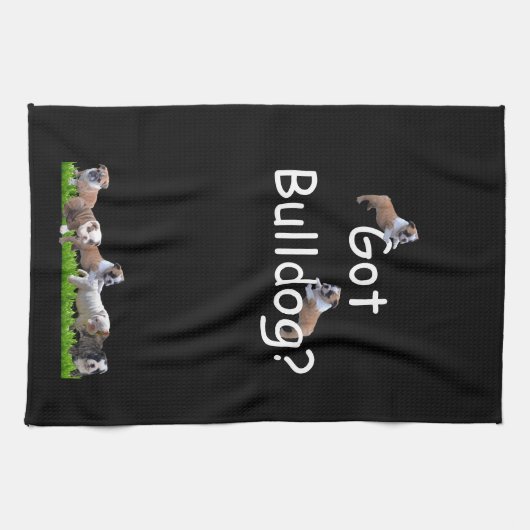 Englische Bulldogge Geschirrtuch (Horizontal)