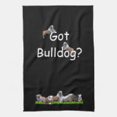 Englische Bulldogge Geschirrtuch (Vertikal)