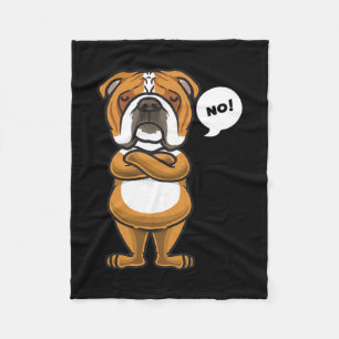 Englische Bulldogge Hund Fleecedecke