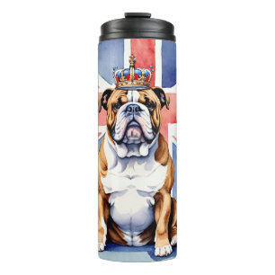 Englische Bulldogge in London Thermosbecher