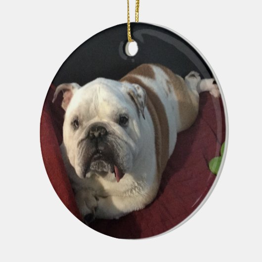 Englische Bulldogge Keramikornament (Links)