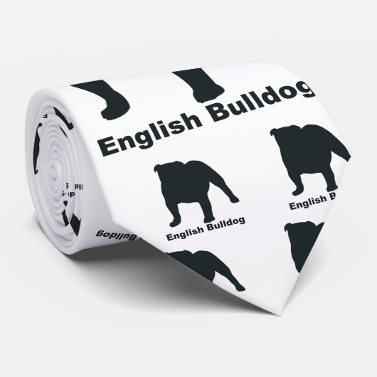 Englische Bulldogge Krawatte (Gerollt)
