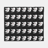 Englische Bulldogge Loveq Fleecedecke (Vorderseite (Horizontal))