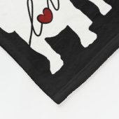 Englische Bulldogge Loveq Fleecedecke (Ecke)