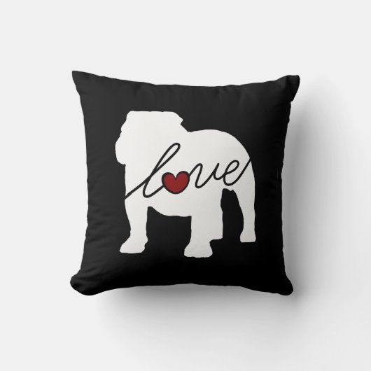 Englische Bulldogge Loveq Kissen (Vorderseite)