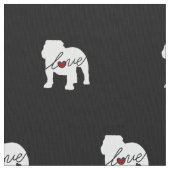 Englische Bulldogge Loveq Stoff (Nahaufnahme)