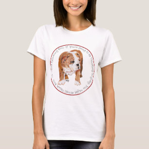 Englische Bulldogge mit großen Gedanken T-Shirt