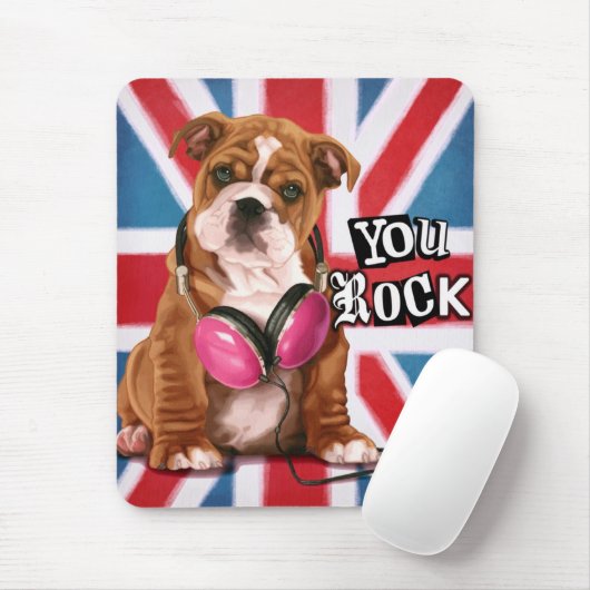 Englische Bulldogge Mousepad (Mit Mouse)