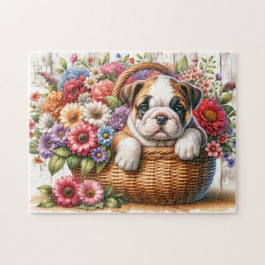 Englische Bulldogge Puzzle (Horizontal)