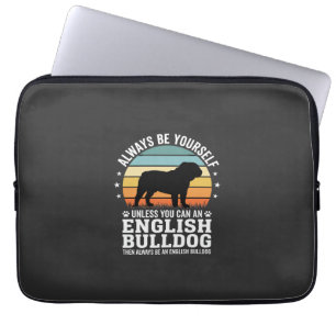 Englische Bulldogge Sonnenuntergang Sei selbst Hun Laptopschutzhülle