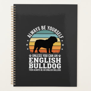 Englische Bulldogge Sonnenuntergang Sei selbst Hun Planer