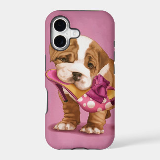 Englische Bulldogge und Schuh