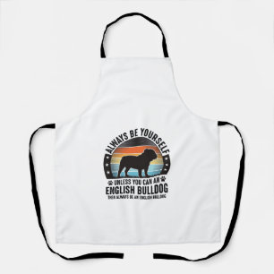 Englische Bulldogge Vintage-Sonnenuntergang-Hundel Schürze