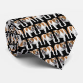 Englische Bulldoggen-Dunkelheits-Krawatte Krawatte (Gerollt)