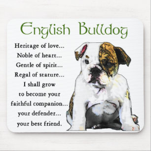 Englische Bulldoggen-Geschenke Mousepad