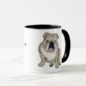 Englische Bulldoggen-Illustration auf Kaffee-Tasse Tasse (VorderseiteRechts)