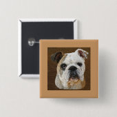 Englische Bulldoggen-Knöpfe Button (Vorne & Hinten)