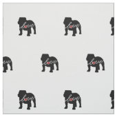 Englische Bulldoggen-Liebe Stoff (Muster)
