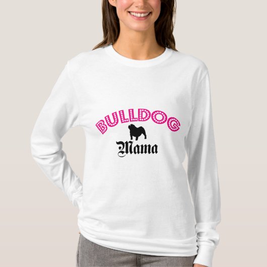 Englische Bulldoggen-Mutter T-Shirt (Vorderseite)