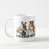 Englische Bulldoggen-Nachrichten-Tasse Kaffeetasse (Links)