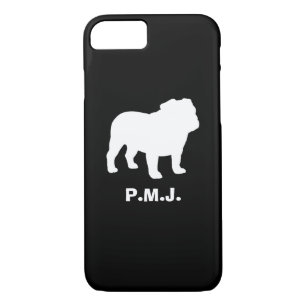 Englische Bulldoggen-Silhouette mit Case-Mate iPhone Hülle