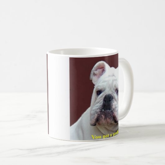 Englische Bulldoggen-Tasse Kaffeetasse (VorderseiteRechts)