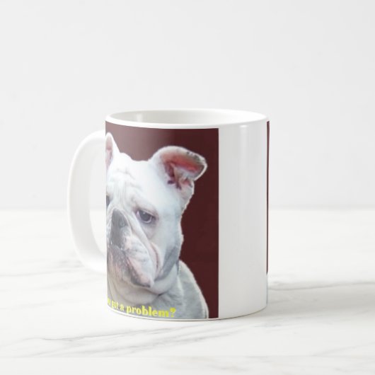 Englische Bulldoggen-Tasse Kaffeetasse (Vorderseite Links)