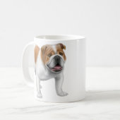 Englische Bulldoggen-Tasse Kaffeetasse (Vorderseite Links)