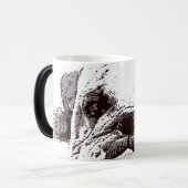 Englische Bulldoggen-Tasse Verwandlungstasse (Vorderseite Links)