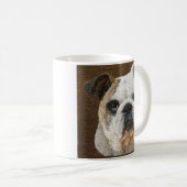 Englische Bulldoggen-Tassen Kaffeetasse (VorderseiteRechts)